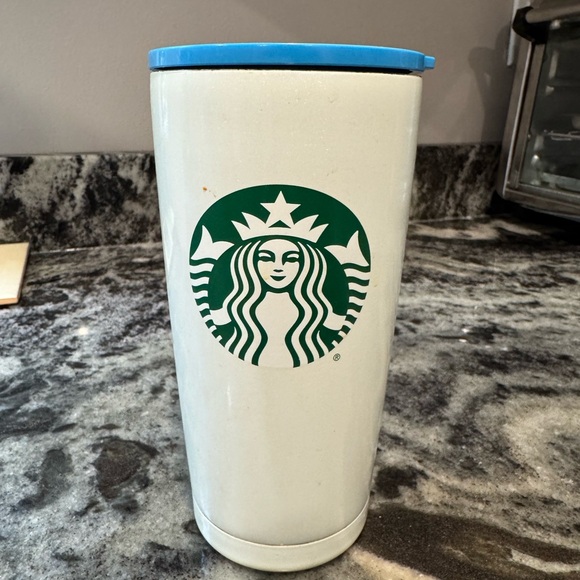 Starbucks White and Blue Tumbler with Disney Castle Design - Picture 2 of 3